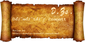 Dömötör Zsanett névjegykártya